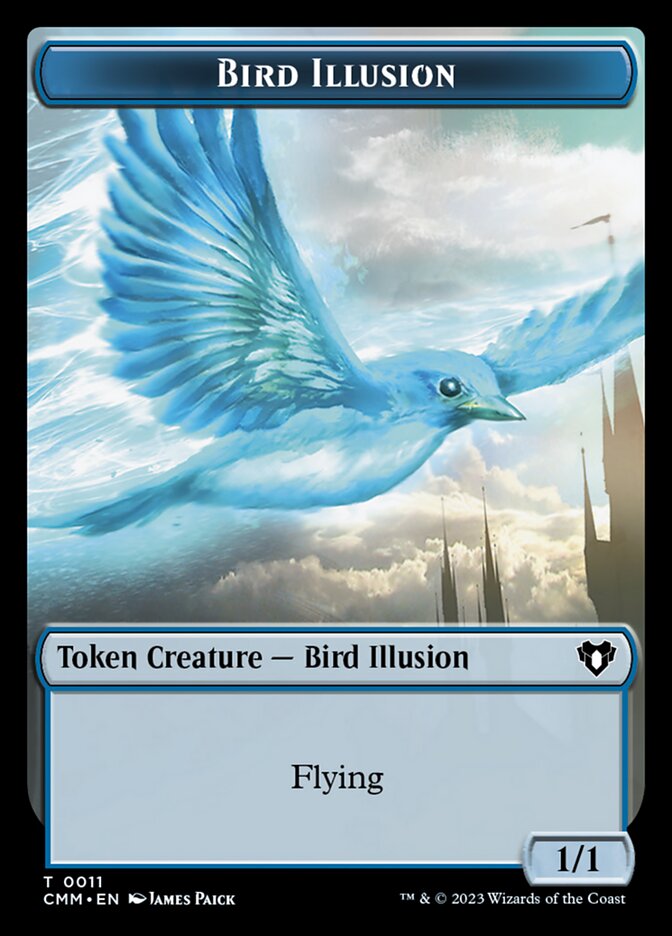Treasure // Bird Illusion Double-Sided Token [Commander Masters Tokens] | Devastation Store