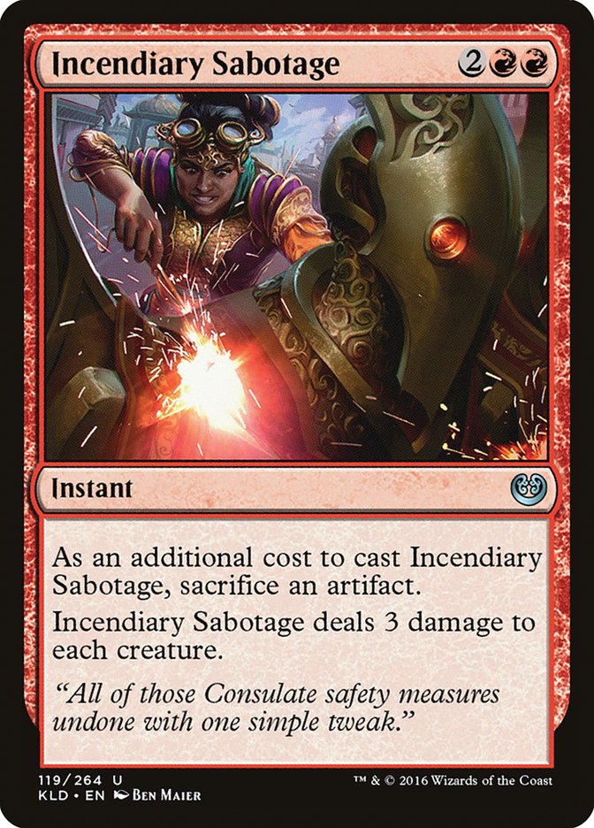 Incendiary Sabotage [Kaladesh] - Devastation Store | Devastation Store