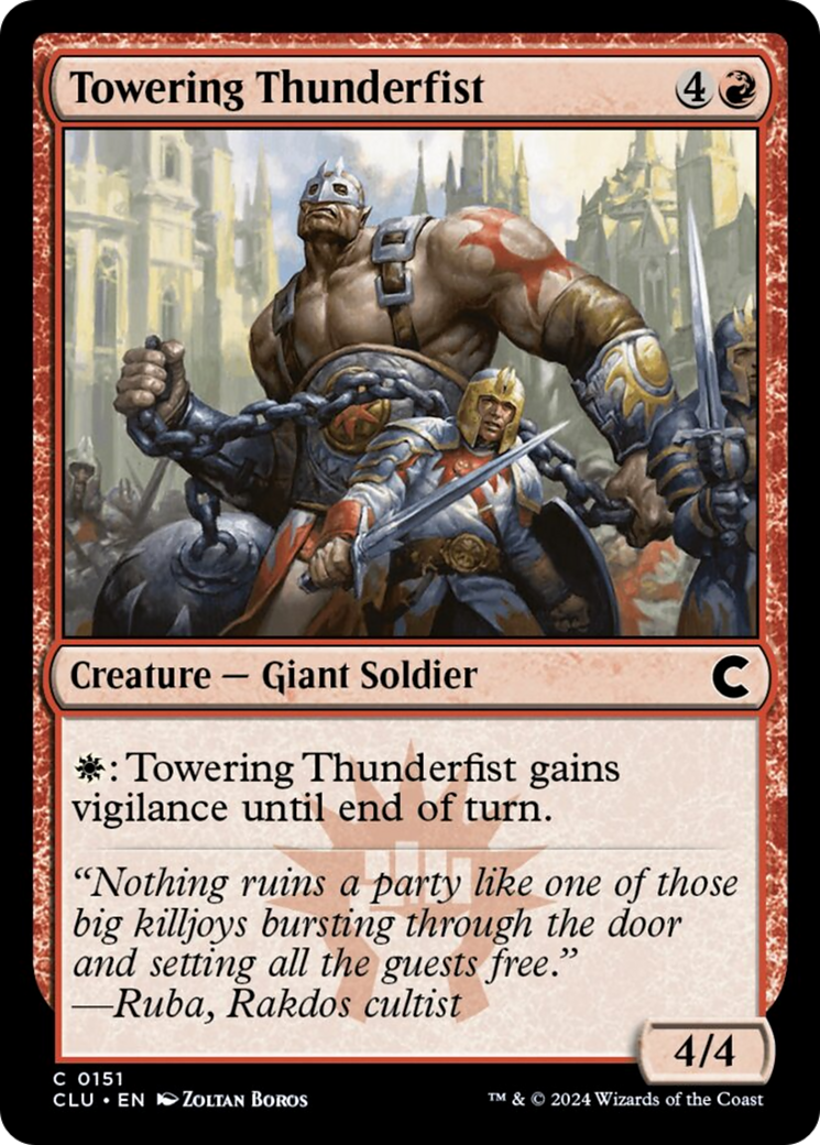Towering Thunderfist [Ravnica: Clue Edition] | Devastation Store