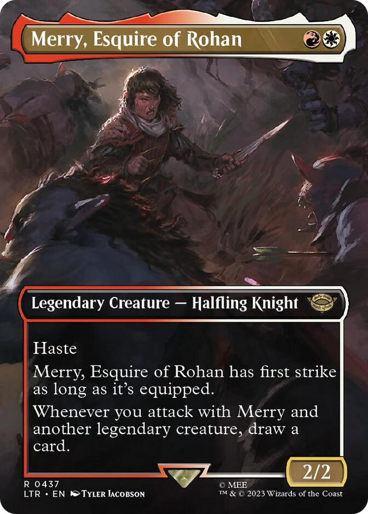 Merry, Esquire of Rohan (Borderless Alternate Art) [The Lord of the Rings: Tales of Middle-Earth] | Devastation Store