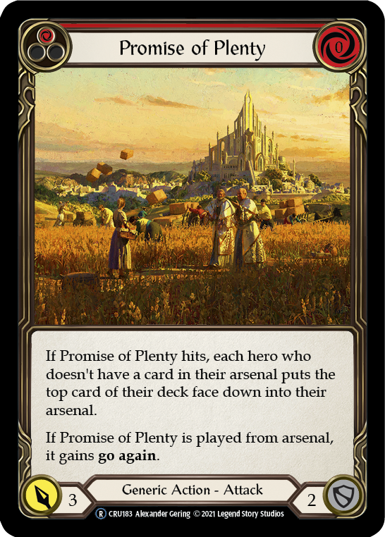 Promise of Plenty (Red) (Rainbow Foil) [CRU183-RF] Unlimited Rainbow Foil | Devastation Store