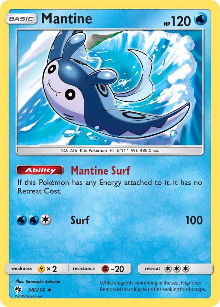 Mantine (58/214) [Sun & Moon: Lost Thunder] | Devastation Store