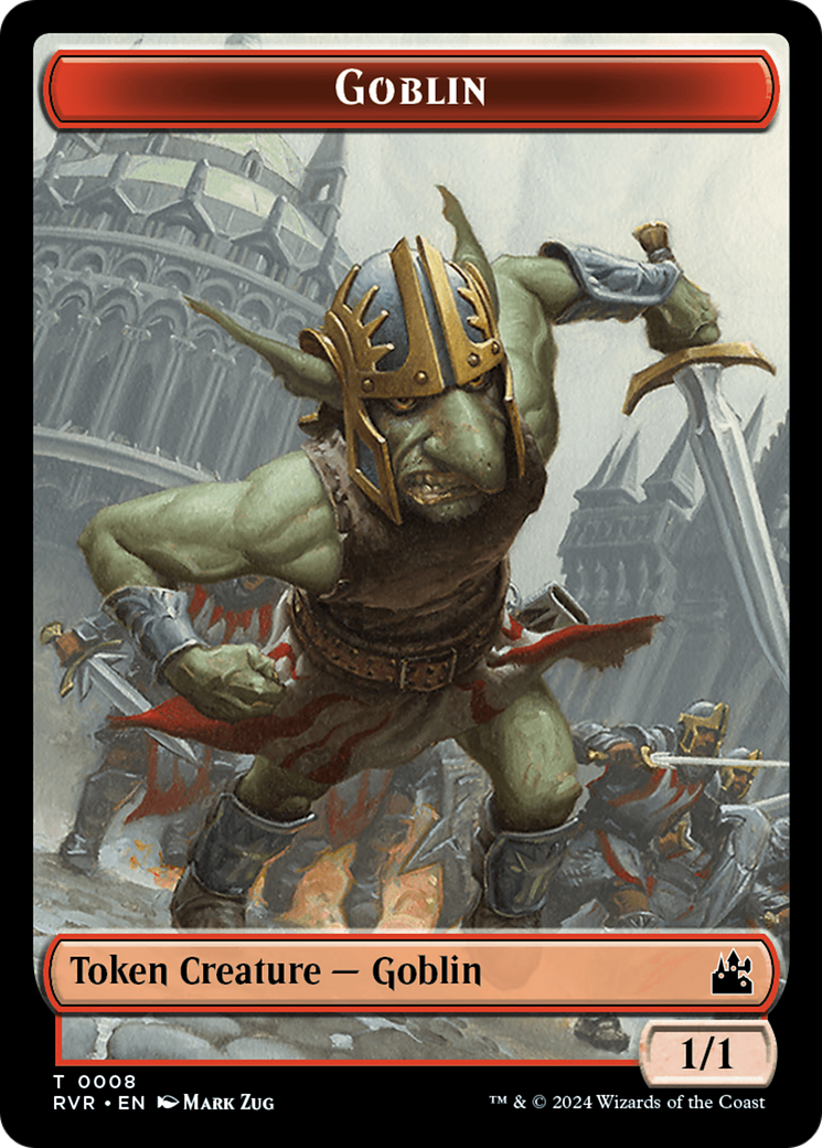 Goblin (0008) // Emblem - Domri Rade Double-Sided Token [Ravnica Remastered Tokens] | Devastation Store