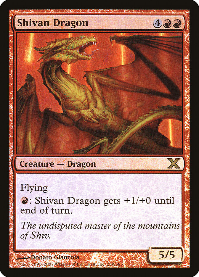 Shivan Dragon (Premium Foil) [Tenth Edition] | Devastation Store