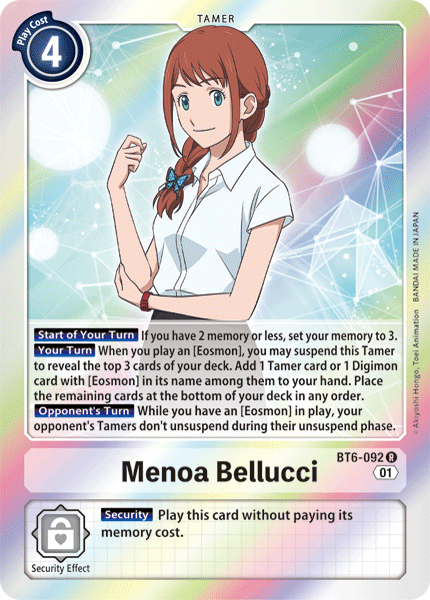 Menoa Bellucci [BT6-092] [Double Diamond] | Devastation Store