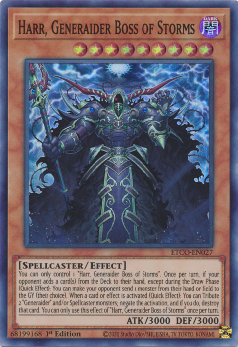 Harr, Generaider Boss of Storms [ETCO-EN027] Super Rare | Devastation Store