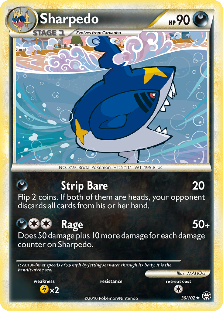 Sharpedo (30/102) [HeartGold & SoulSilver: Triumphant] | Devastation Store