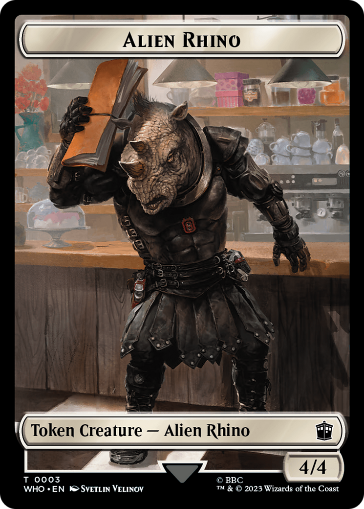 Alien Rhino // Treasure (0030) Double-Sided Token [Doctor Who Tokens] | Devastation Store