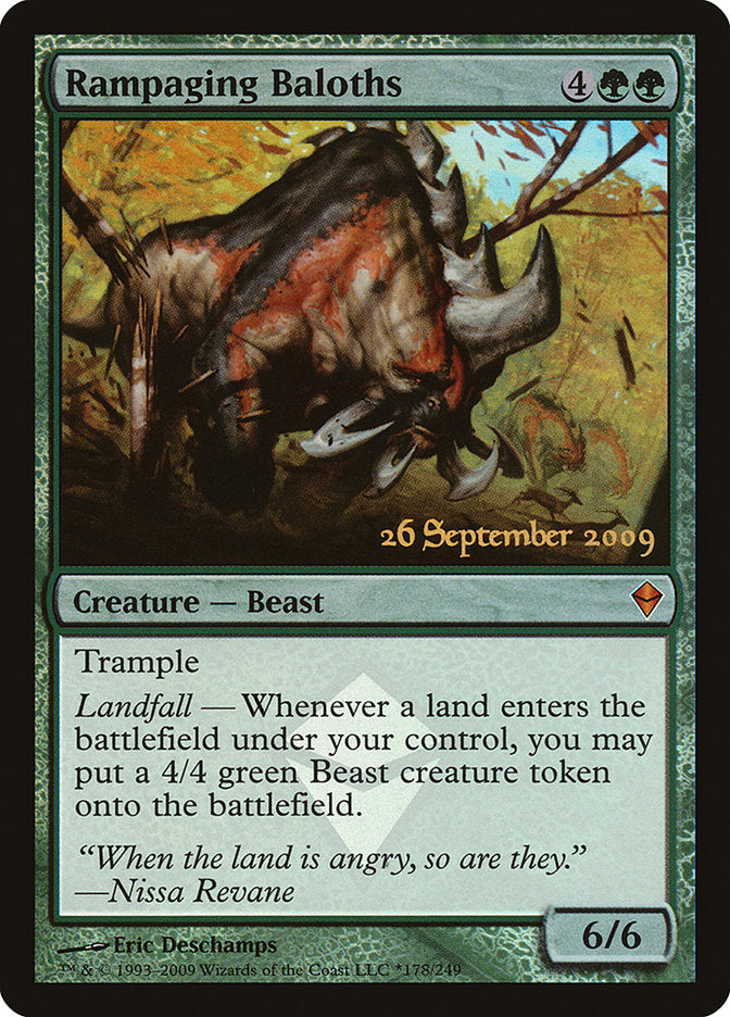 Rampaging Baloths [Zendikar Prerelease Promos] | Devastation Store