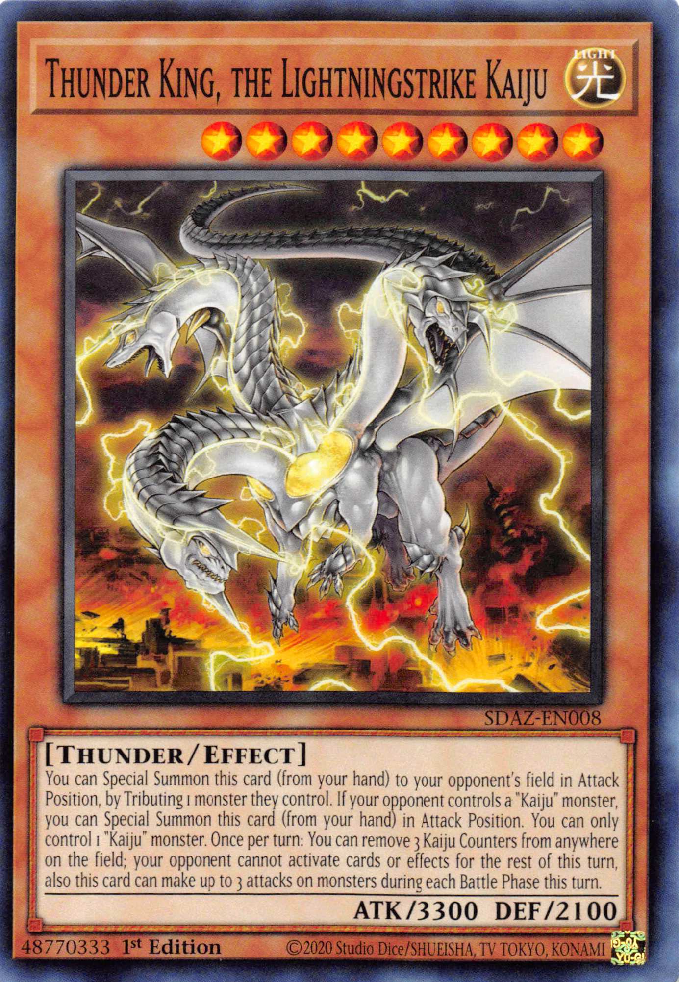 Thunder King, the Lightningstrike Kaiju [SDAZ-EN008] Common | Devastation Store