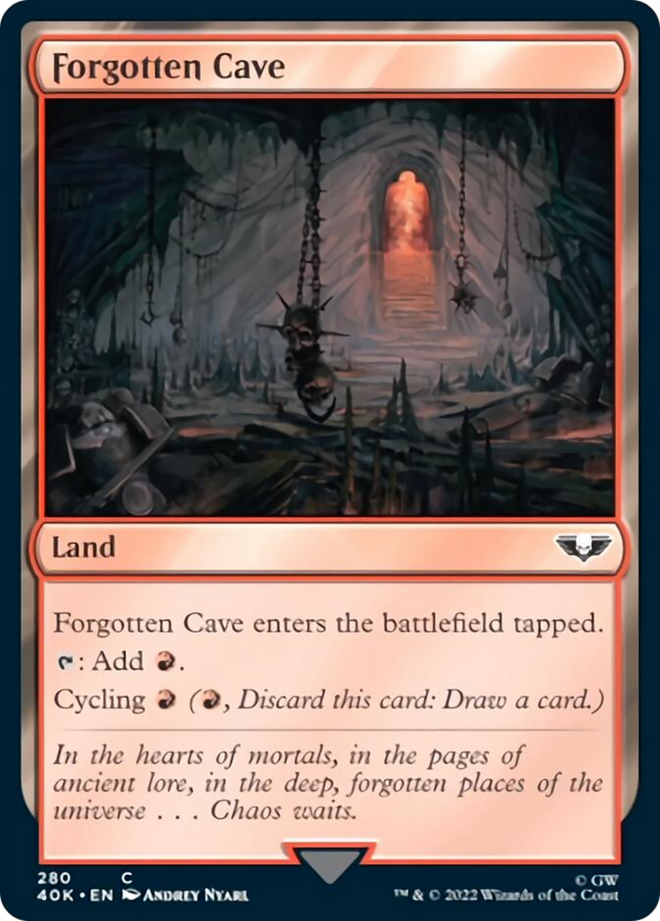 Forgotten Cave (Surge Foil) [Universes Beyond: Warhammer 40,000] | Devastation Store