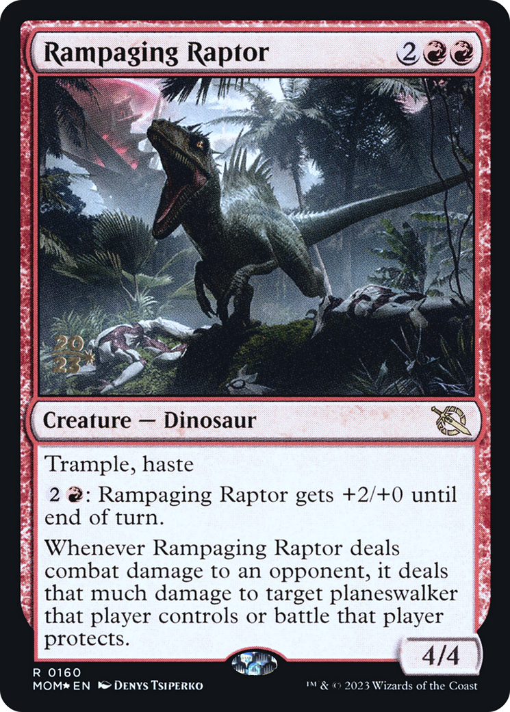 Rampaging Raptor [March of the Machine Prerelease Promos] | Devastation Store