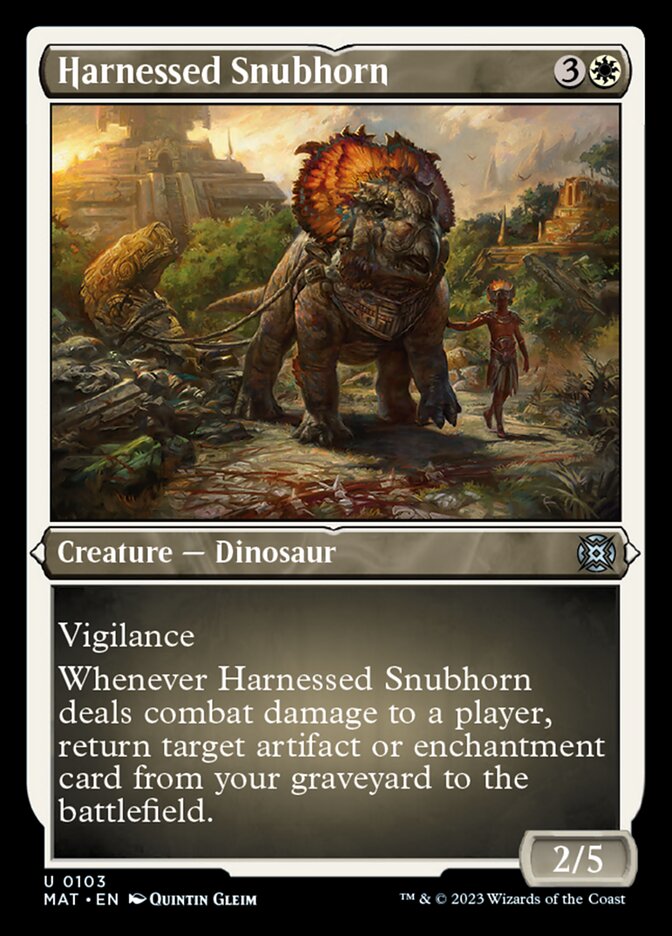 Harnessed Snubhorn (Foil Etched) [March of the Machine: The Aftermath] | Devastation Store