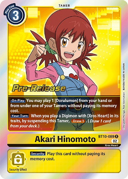 Akari Hinomoto [BT10-089] [Xros Encounter Pre-Release Cards] | Devastation Store