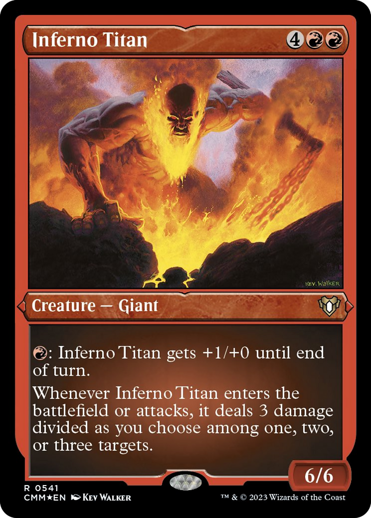 Inferno Titan (Foil Etched) [Commander Masters] | Devastation Store