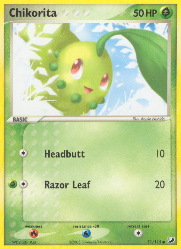 Chikorita (51/115) [EX: Unseen Forces] | Devastation Store