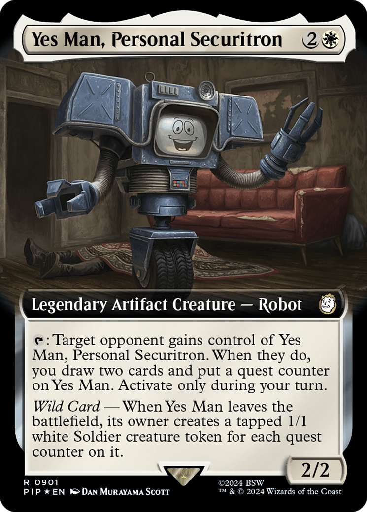 Yes Man, Personal Securitron (Extended Art) (Surge Foil) [Fallout] | Devastation Store