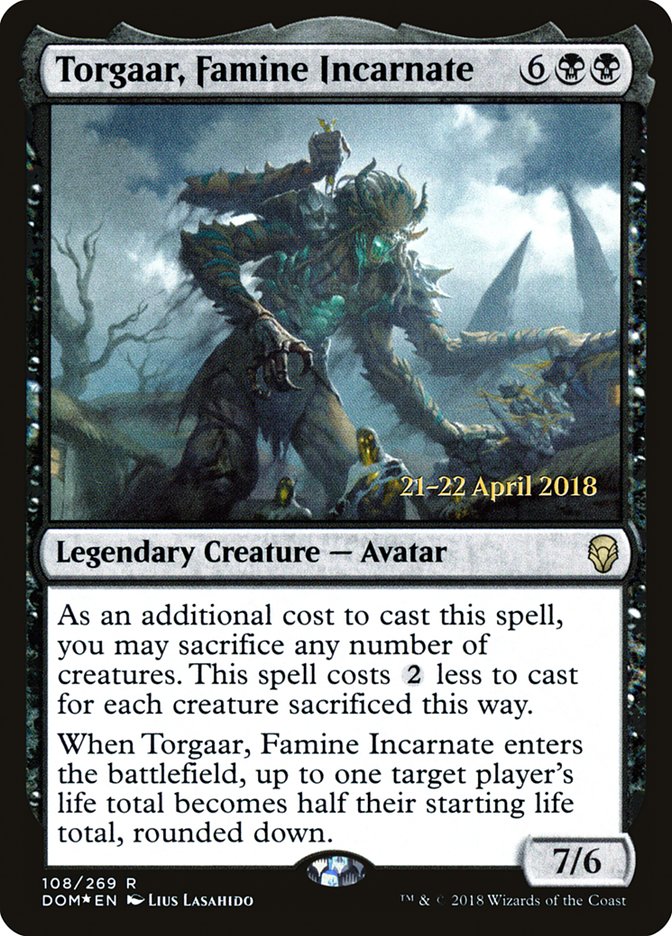 Torgaar, Famine Incarnate  [Dominaria Prerelease Promos] | Devastation Store