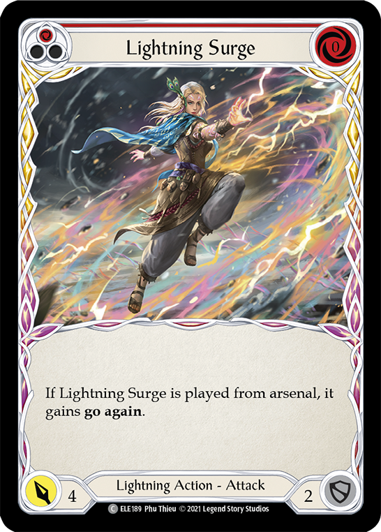 Lightning Surge (Red) [ELE189] (Tales of Aria)  1st Edition Normal | Devastation Store