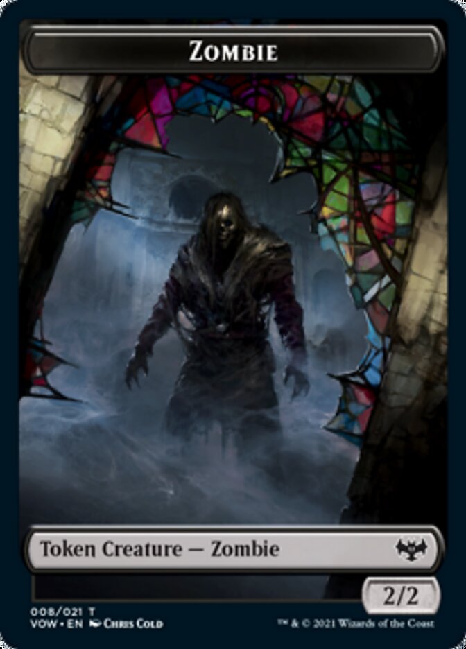 Zombie (008) // Boar Double-sided Token [Innistrad: Crimson Vow Tokens] | Devastation Store