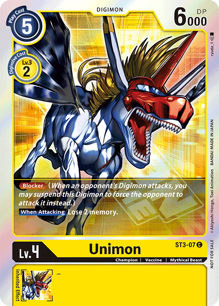 Unimon [ST3-07] (Event Pack) [Starter Deck: Heaven's Yellow Promos] | Devastation Store