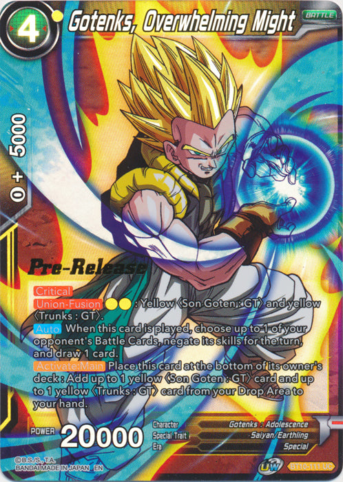 Gotenks, Overwhelming Might (BT10-111) [Rise of the Unison Warrior Prerelease Promos] | Devastation Store