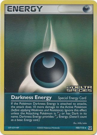 Darkness Energy (103/113) (Stamped) [EX: Delta Species] | Devastation Store