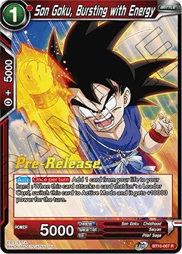 Son Goku, Bursting with Energy (BT10-007) [Rise of the Unison Warrior Prerelease Promos] | Devastation Store