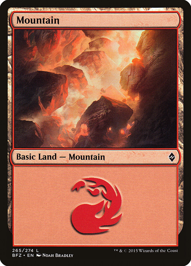Mountain (265a) [Battle for Zendikar] | Devastation Store