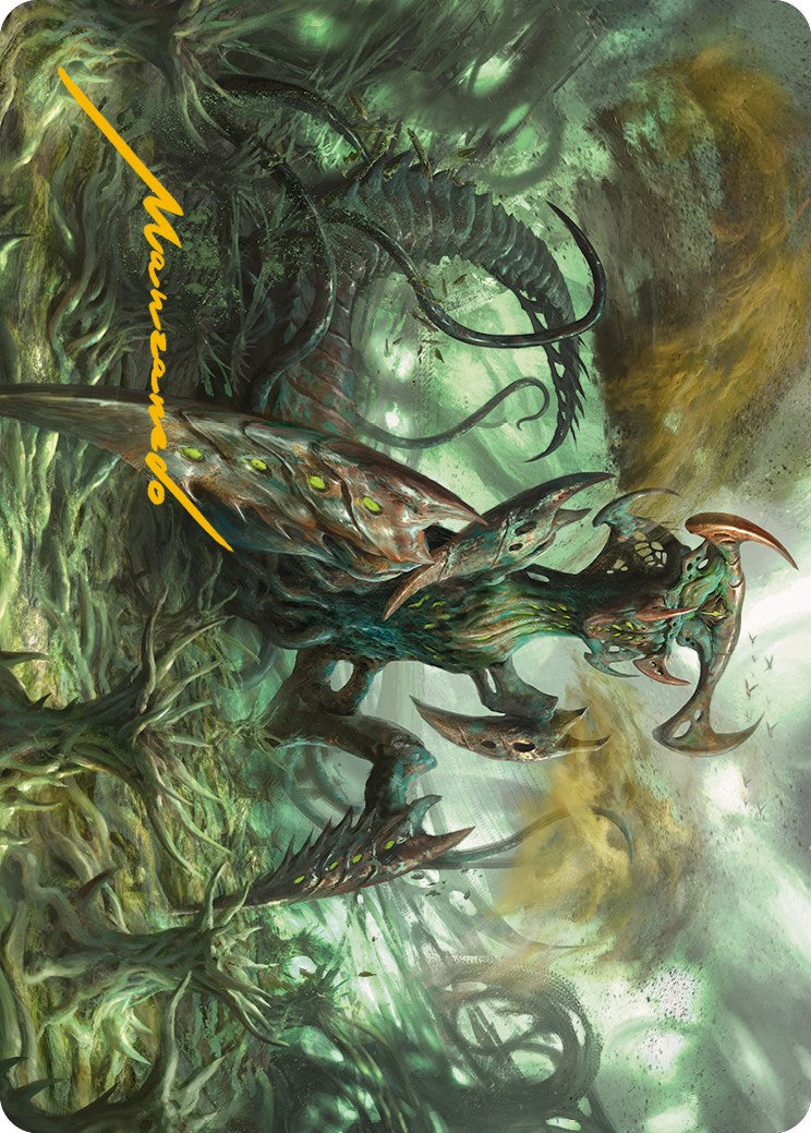 Zopandrel, Hunger Dominus Art Card (Gold-Stamped Signature) [Phyrexia: All Will Be One Art Series] | Devastation Store