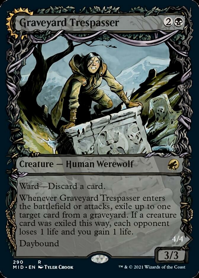 Graveyard Trespasser // Graveyard Glutton (Showcase Equinox) [Innistrad: Midnight Hunt] | Devastation Store