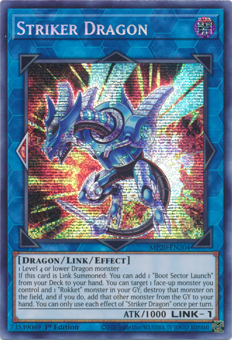 Striker Dragon [MP20-EN204] Prismatic Secret Rare | Devastation Store
