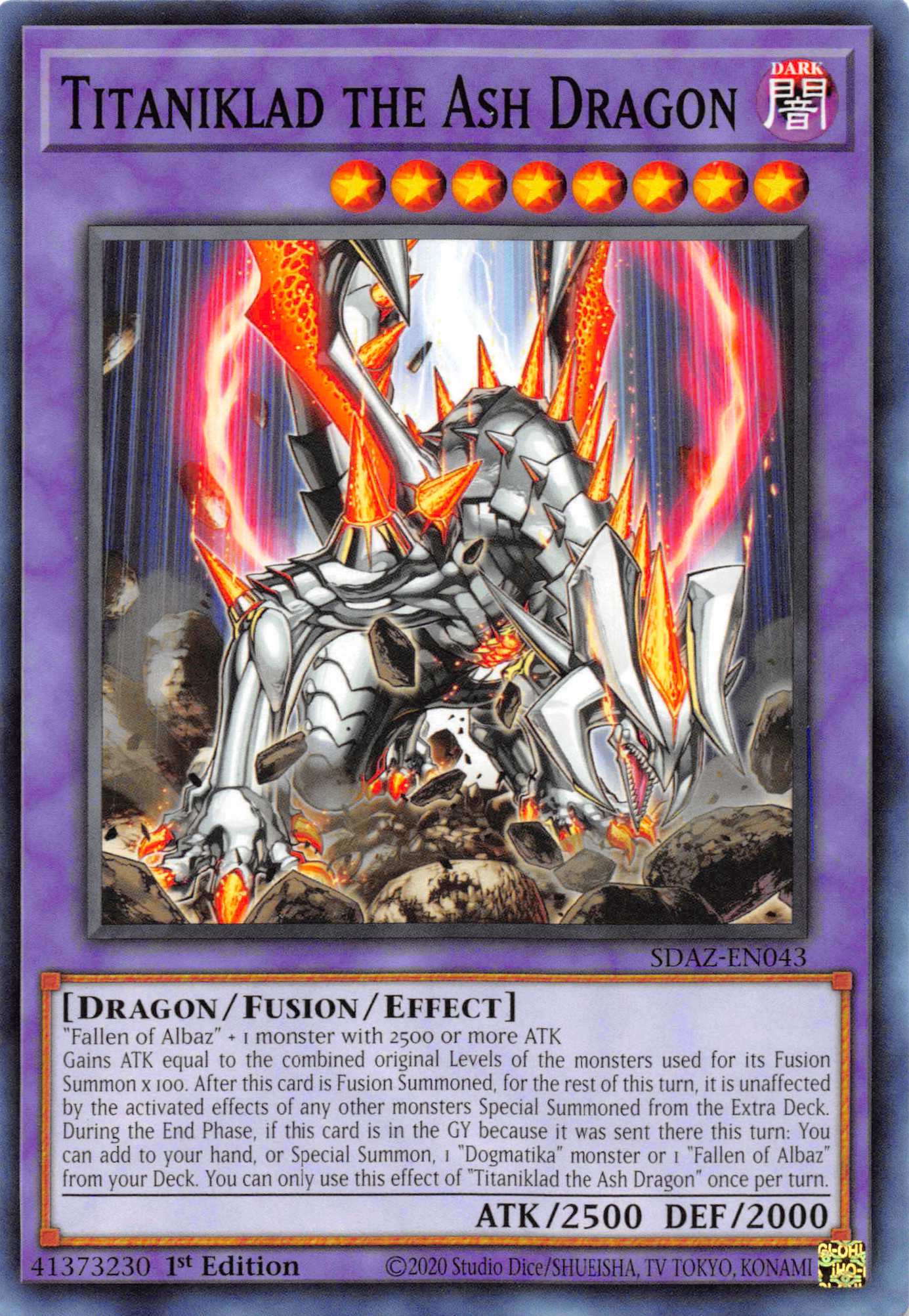 Titaniklad the Ash Dragon [SDAZ-EN043] Common | Devastation Store