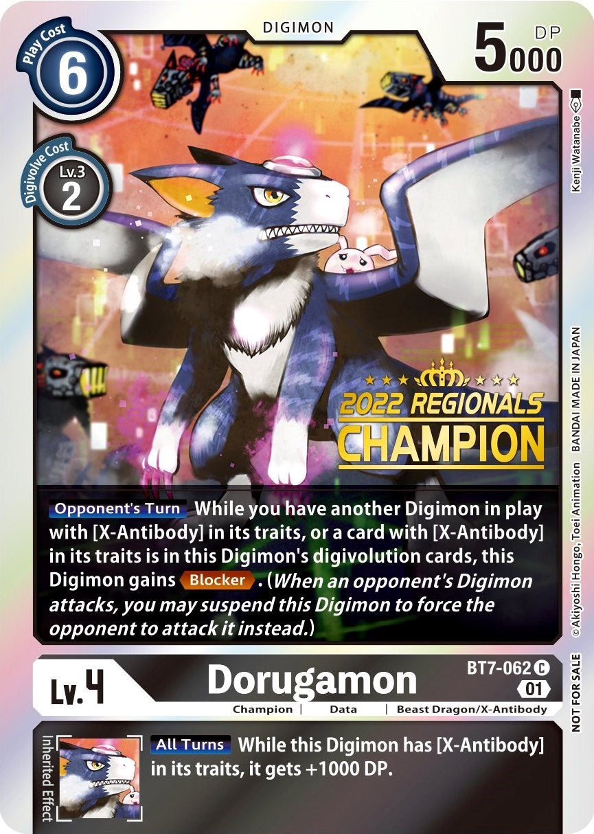 Dorugamon [BT7-062] (2022 Championship Offline Regional) (Online Champion) [Next Adventure Promos] | Devastation Store