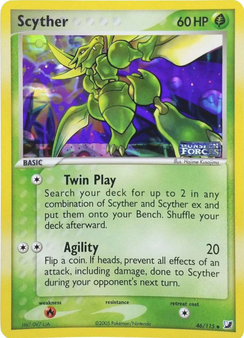 Scyther (46/115) (Stamped) [EX: Unseen Forces] | Devastation Store