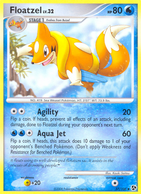 Floatzel (37/106) [Diamond & Pearl: Great Encounters] | Devastation Store