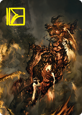 Pyre Spawn Art Card (Gold-Stamped Signature) [Innistrad: Crimson Vow Art Series] | Devastation Store