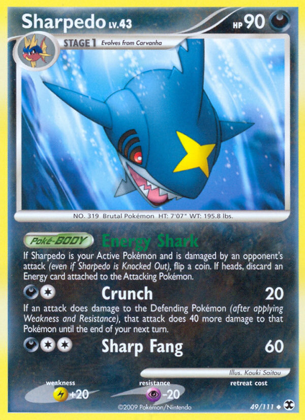 Sharpedo (49/111) [Platinum: Rising Rivals] | Devastation Store