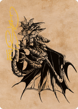 Ancient Copper Dragon Art Card (52) (Gold-Stamped Signature) [Commander Legends: Battle for Baldur's Gate Art Series] | Devastation Store
