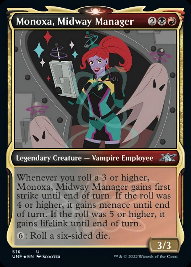 Monoxa, Midway Manager (Showcase) (Galaxy Foil) [Unfinity] | Devastation Store