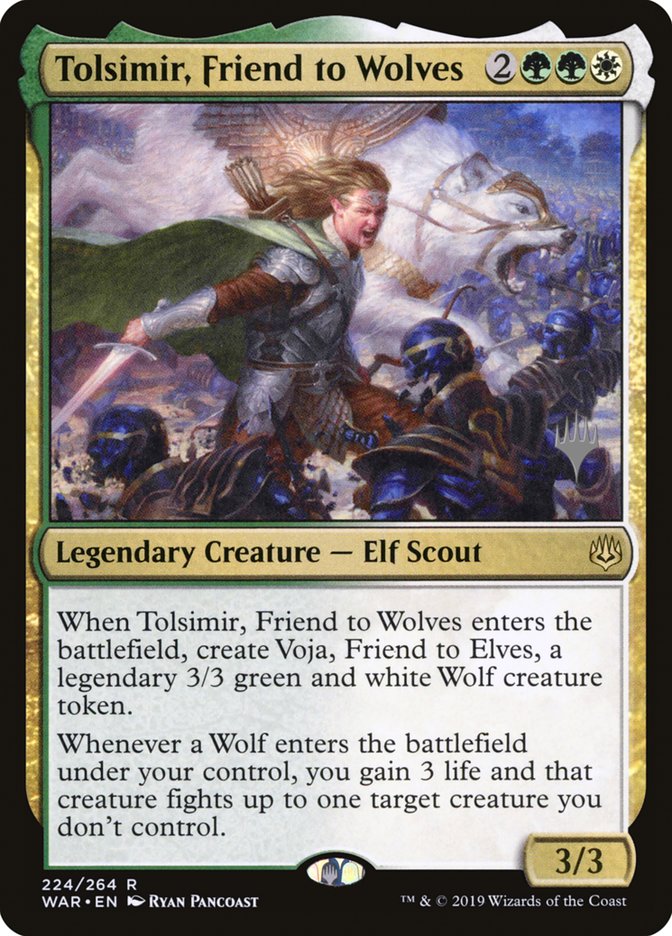 Tolsimir, Friend to Wolves (Promo Pack) [War of the Spark Promos] | Devastation Store