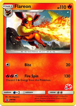 Flareon (SM186) (Charizard Stamp #27) [Battle Academy 2020] | Devastation Store