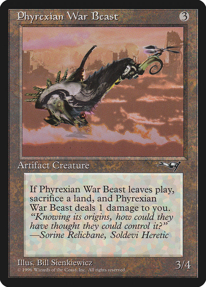 Phyrexian War Beast (Signature on Left) [Alliances] | Devastation Store