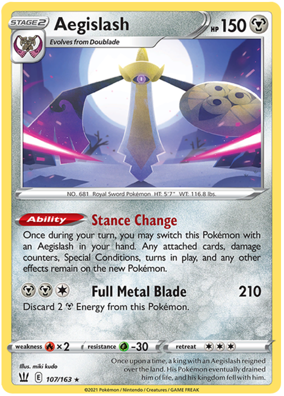 Aegislash (107/163) (107/163) [Sword & Shield: Battle Styles] | Devastation Store