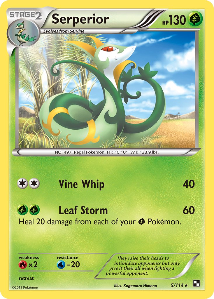 Serperior (5/114) (Cracked Ice Holo) (Theme Deck Exclusive) [Black & White: Base Set] | Devastation Store