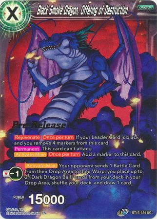 Black Smoke Dragon, Offering of Destruction (BT13-124) [Supreme Rivalry Prerelease Promos] | Devastation Store