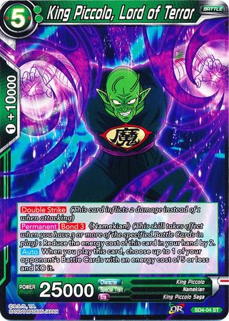 King Piccolo, Lord of Terror (Starter Deck - The Guardian of Namekians) [SD4-04] | Devastation Store