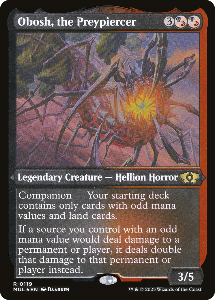 Obosh, the Preypiercer (Foil Etched) [Multiverse Legends] | Devastation Store