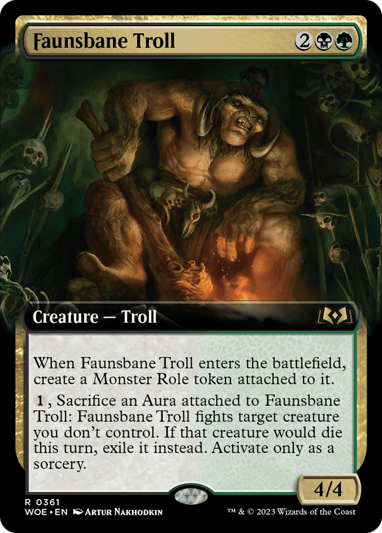 Faunsbane Troll (Extended Art) [Wilds of Eldraine] | Devastation Store