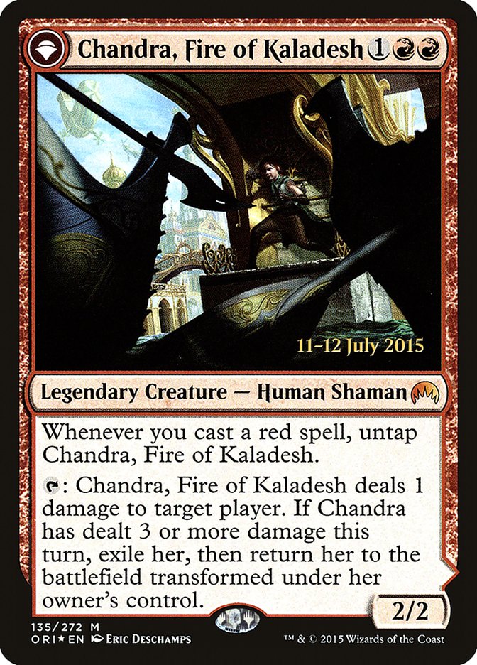Chandra, Fire of Kaladesh // Chandra, Roaring Flame [Magic Origins Prerelease Promos] - Devastation Store | Devastation Store